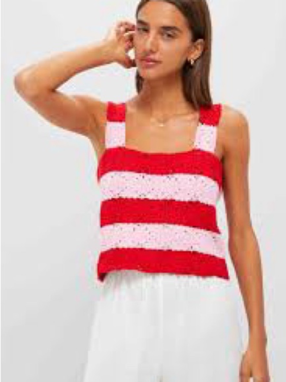 Hyacinth House Block Stripe Hand Crochet Top